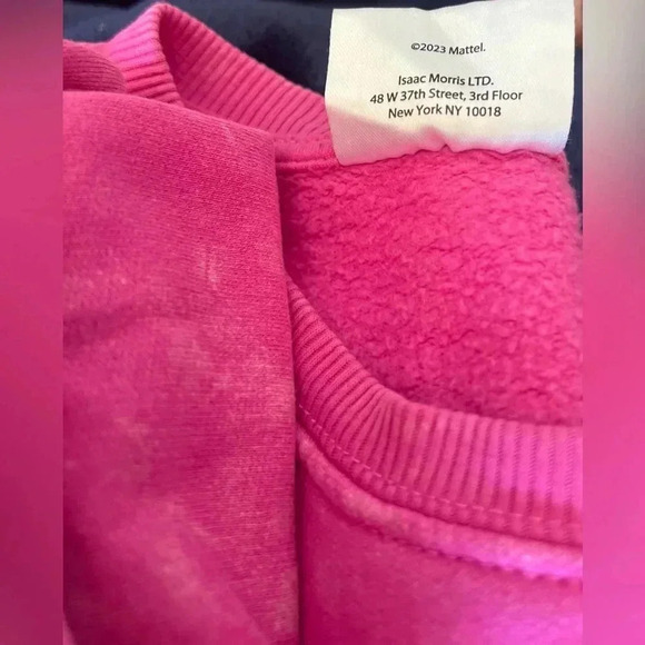 Barbie Mattel 2023 Sweatshirt Women’s Medium Crew neck Malibu California Pink - Picture 4 of 7